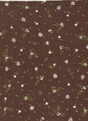 Tela de crepé de rayón con puntos suizos y estampado floral pequeño, ligera y tejida, 52/53" de ancho