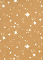 Star Print Rib Knit Fabric Mustard