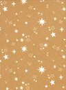 Star Print Rib Knit Fabric Mustard