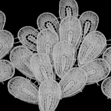 Metallic Silver 3D Lace Trim - 5.5"