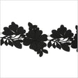 5" 3D Metallic Black Floral Lace Trim