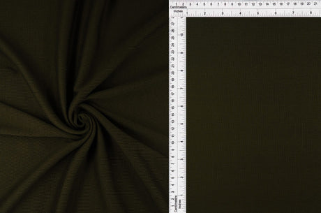Rib Solid Stretch Knit Fabric