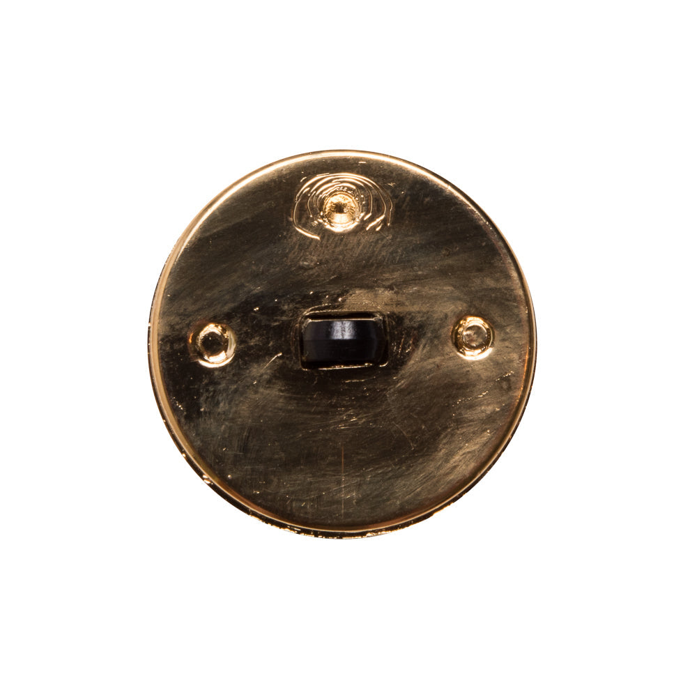 Italian Gold/Black Shank Back Button - 36L/23mm