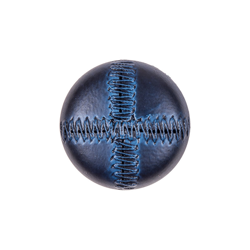 Italian Navy Top-Stitched Plastic Shank Back Button - 36L/23mm
