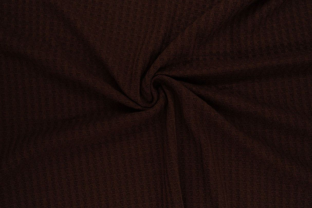 Waffle Stretch Knit Fabric Solid