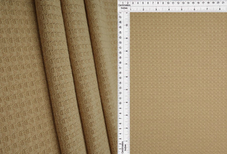 Waffle Solid Knit Fabric 1 Yard Soft Stretch Textured Material 58/60" Wide