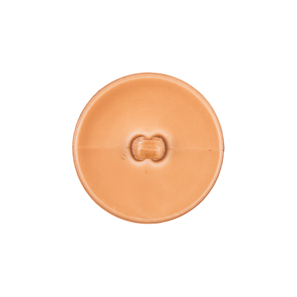 Italian Light Brown Top-Stitched Plastic Shank Back Button - 36L/23mm