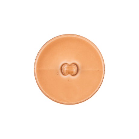 Italian Light Brown Top-Stitched Plastic Shank Back Button - 36L/23mm