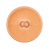 Italian Light Brown Top-Stitched Plastic Shank Back Button - 44L/28mm