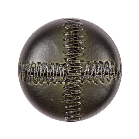 Italian Dark Green Top-Stitched Plastic Shank Back Button - 44L/28mm