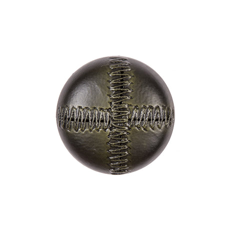 Italian Dark Green Top-Stitched Plastic Shank Back Button - 36L/23mm