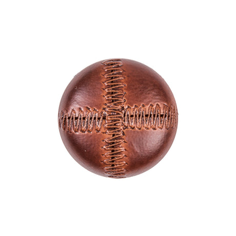 Italian Dark Brown Top-Stitched Plastic Shank Back Button - 36L/23mm
