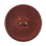 Italian Dark Brown Top-Stitched Plastic Shank Back Button - 54L/34mm