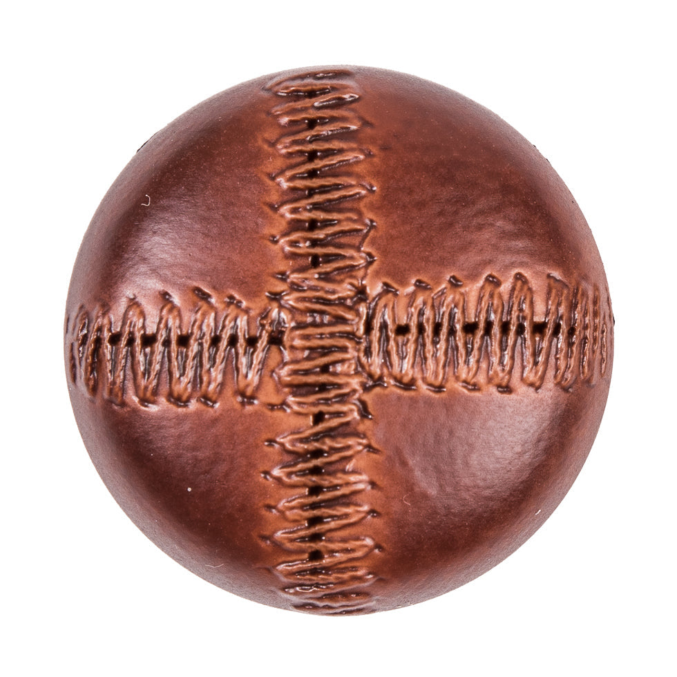 Italian Dark Brown Top-Stitched Plastic Shank Back Button - 54L/34mm