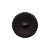 Italian Black Top-Stitched Plastic Shank Back Button - 44L/28mm