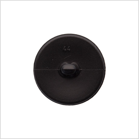 Italian Black Top-Stitched Plastic Shank Back Button - 44L/28mm