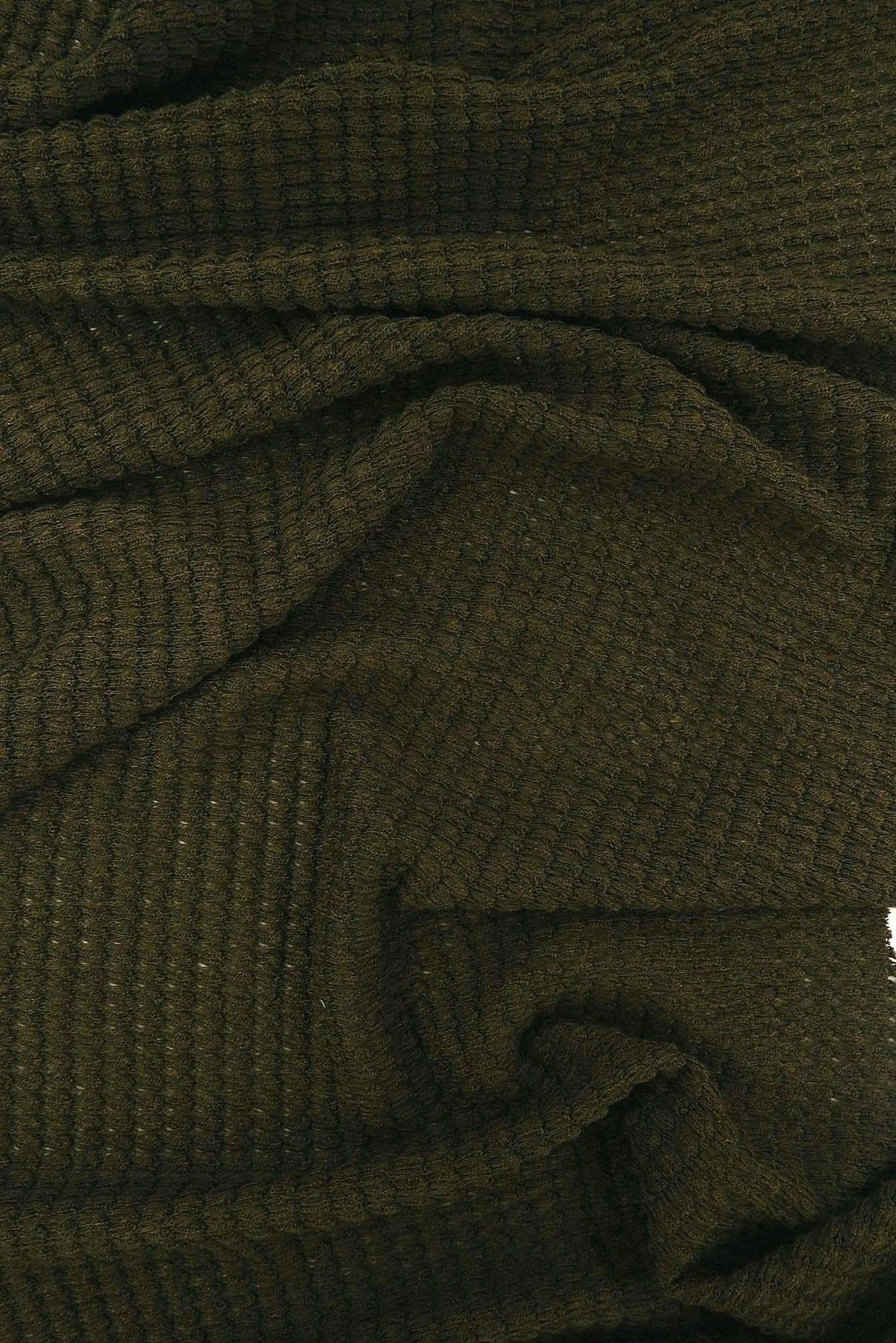 Stretch Waffle Knit Fabric Solid Colors