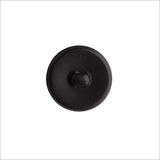 Italian Black Top-Stitched Plastic Shank Back Button - 36L/23mm