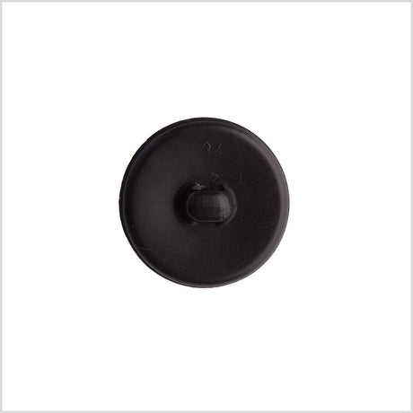 Italian Black Top-Stitched Plastic Shank Back Button - 36L/23mm