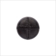Italian Black Top-Stitched Plastic Shank Back Button - 36L/23mm