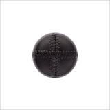 Italian Black Top-Stitched Plastic Shank Back Button - 36L/23mm