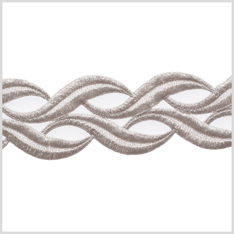 2" Metallic Silver Lace Trim