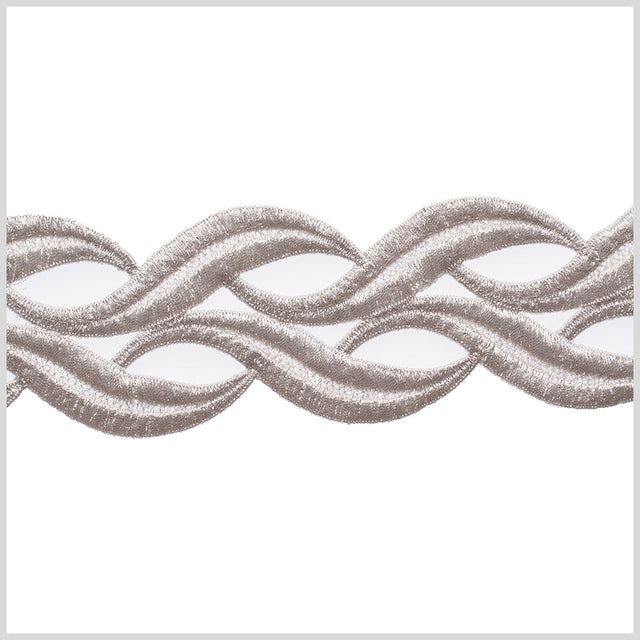 2" Metallic Silver Lace Trim