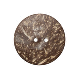 Italian Red and Gray Coconut Button - 40L/25.5mm