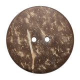Italian Brown and Gold Coconut Button - 64L/40.5mm