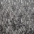 Jet Black Corded Floral Stretch Lace
