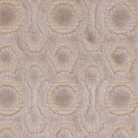 Flax Geometric Pattern Cut Velvet Home Decor Fabric