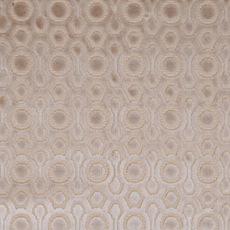 Flax Geometric Pattern Cut Velvet Home Decor Fabric