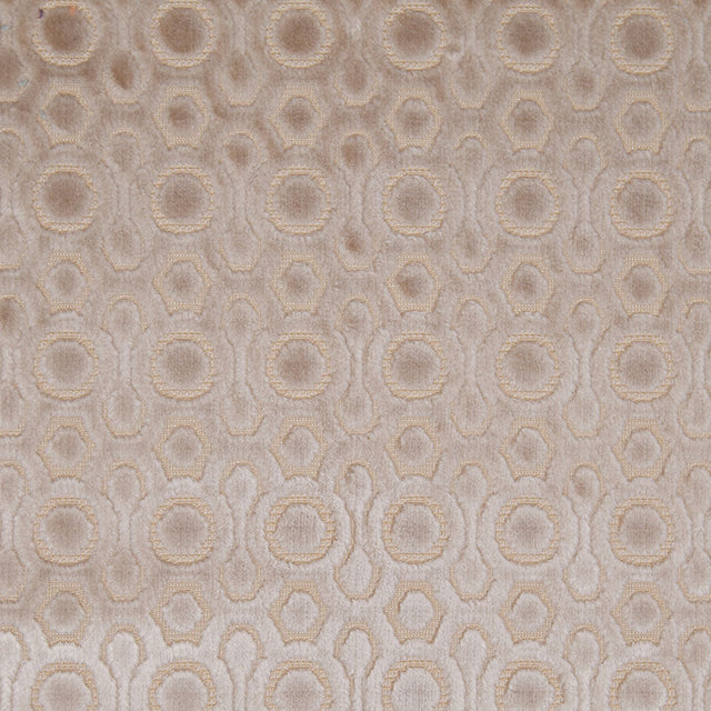 Flax Geometric Pattern Cut Velvet Home Decor Fabric