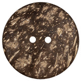 Italian Beige and Gold Swirls Etched Coconut Button - 64L/40.5mm