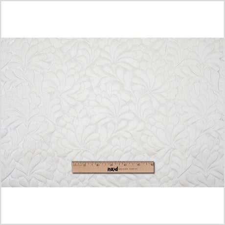Ivory Floral Home Decor Satin Brocade