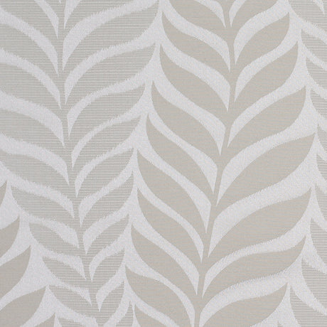 Champagne Tone-on-Tone Leaves Satin Jacquard