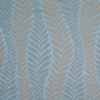 Canal Blue and Taupe Leaves Satin Jacquard