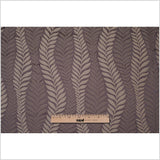 Deep Taupe Tone-on-Tone Leaves Satin Jacquard