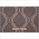 Iron Brown Floral Damask-Pattern Satin Jacquard