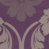Plum Wine Floral Damask-Pattern Satin Jacquard