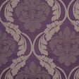 Plum Wine Floral Damask-Pattern Satin Jacquard