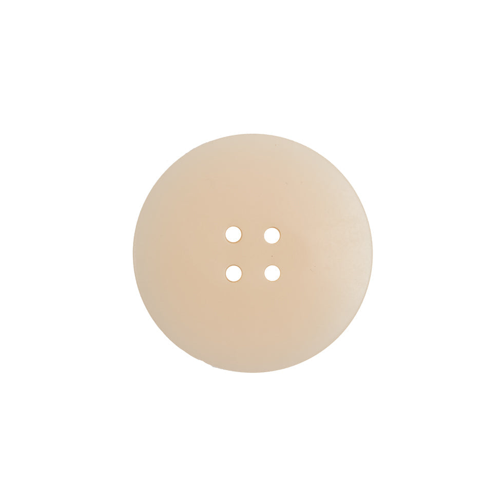 Plastic 4-Hole Button Made in Italy - 28L/18mm - Ivory Striations Dish Shaped