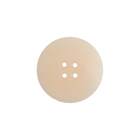 Plastic 4-Hole Button Made in Italy - 28L/18mm - Ivory Striations Dish Shaped