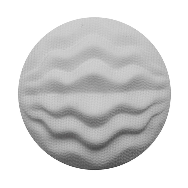 Italian White Wavy-Textured Plastic Shank Back Button - 54L/34mm