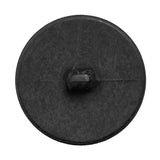 Italian Black Wavy-Textured Plastic Shank Back Button - 54L/34mm