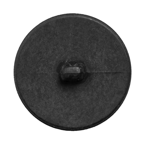 Italian Black Wavy-Textured Plastic Shank Back Button - 54L/34mm