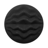 Italian Black Wavy-Textured Plastic Shank Back Button - 54L/34mm