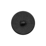 Italian Black Wavy-Textured Plastic Shank Back Button - 36L/23mm