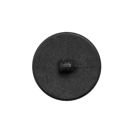 Italian Black Wavy-Textured Plastic Shank Back Button - 36L/23mm