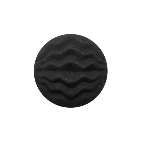 Italian Black Wavy-Textured Plastic Shank Back Button - 36L/23mm